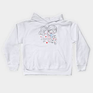 I love you to the moon Kids Hoodie